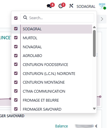 Comptabilité Odoo multi-sociétés pour 27 entités juridiques
